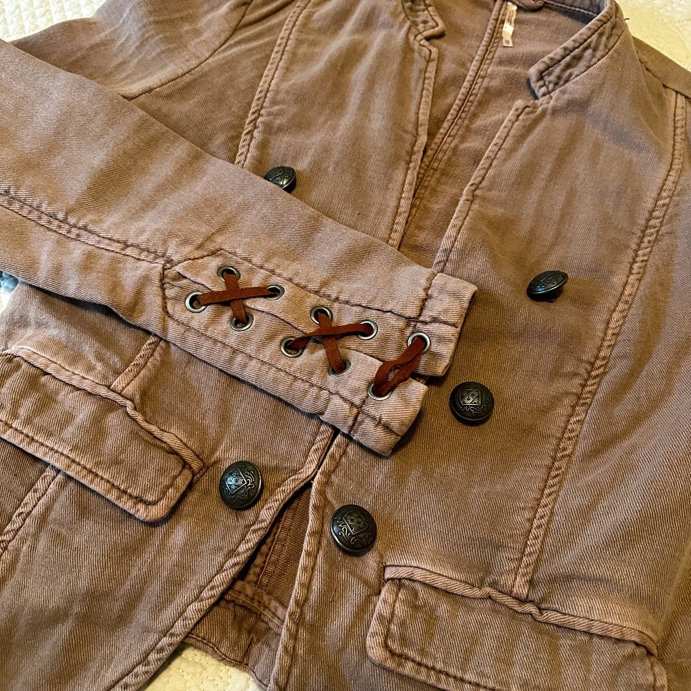 Free People Faux Military Jacket